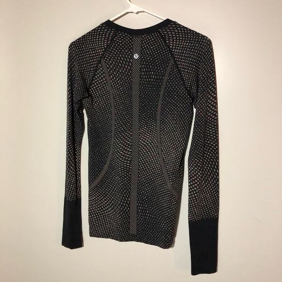 Lululemon swifty tech grid warp black neon multicolor womens long sleeve top 6 - Picture 2 of 10